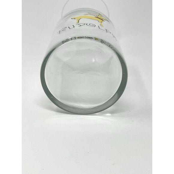 RARE Pottery Barn Reindeer GLASS Carafe RUDOLPH Holiday Christmas Pitcher Water - Picture 5 of 5